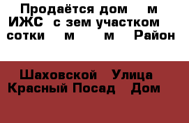  Продаётся дом (50м2,ИЖС) с зем.участком 44 сотки (28м * 157м) › Район ­ Шаховской › Улица ­ Красный Посад › Дом ­ 13 › Общая площадь дома ­ 50 › Площадь участка ­ 44 › Цена ­ 1 400 000 - Московская обл., Шаховской р-н, Фроловское д. Недвижимость » Дома, коттеджи, дачи продажа   . Московская обл.